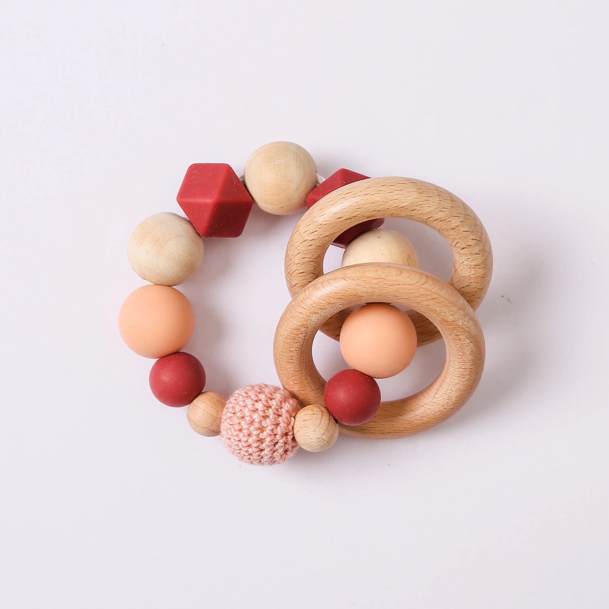 Maple Wooden Teether Rings 20PC – Safe DIY Baby Teething Toys