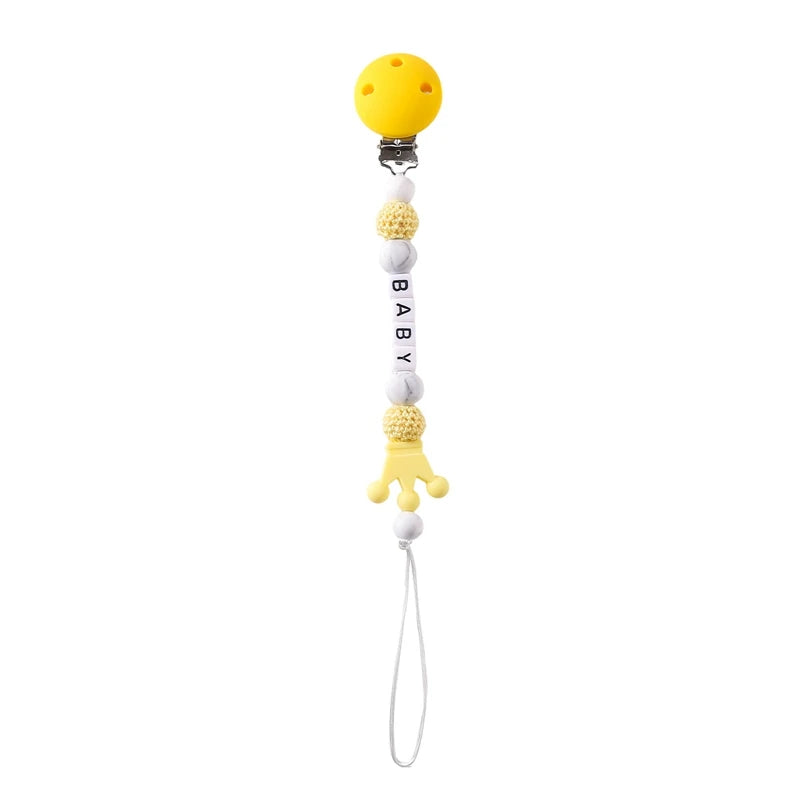 Wooden Personalized Baby Pacifier Clip – BPA Free, Teething Gift