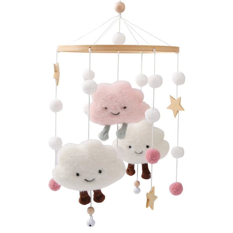 Baby Crib Mobile with Wooden Rabbit | Musical Bed Bell Toy