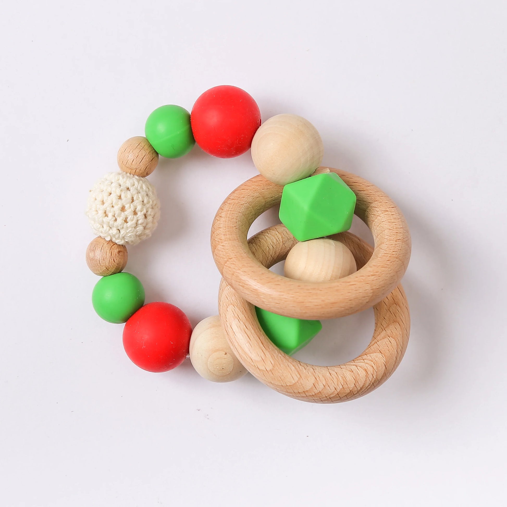 Maple Wooden Teether Rings 20PC – Safe DIY Baby Teething Toys