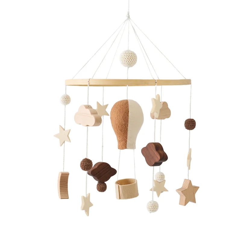 Baby Wooden Crib Mobile – Musical Bed Bell Rattle Toy Gift