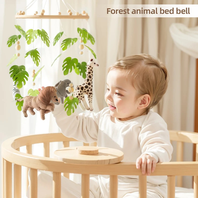 Baby Crib Mobile: Wooden Rattle, Forest Animal Toys | Shop Now