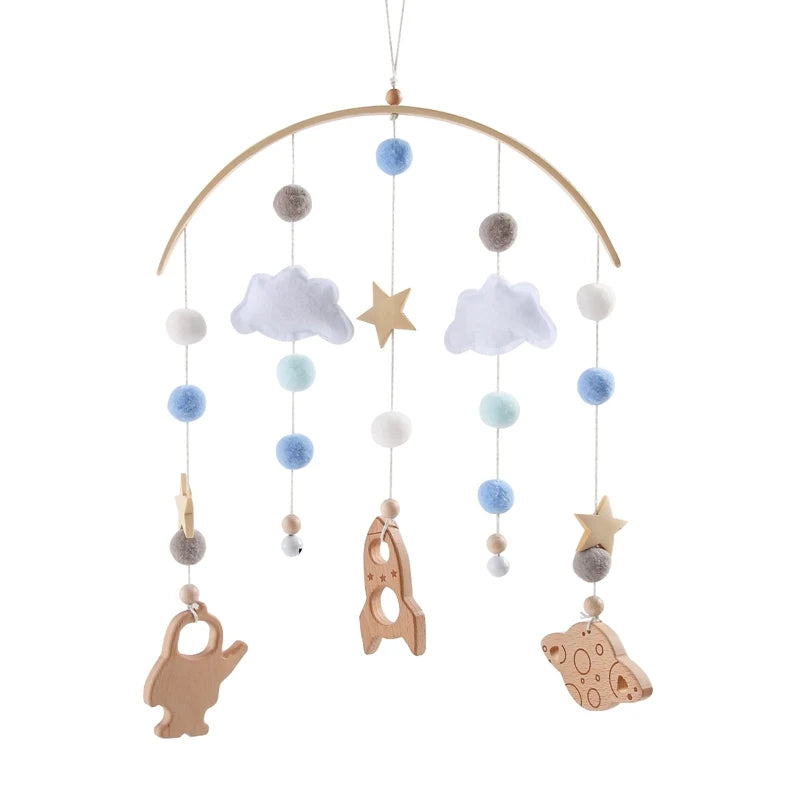 Custom Baby Mobile Rattle – Personalized Name, Musical Bed Bell Gift