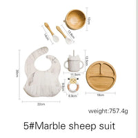 Bamboo Baby Tableware Set – BPA-Free, Non-Slip Feeding Dishes