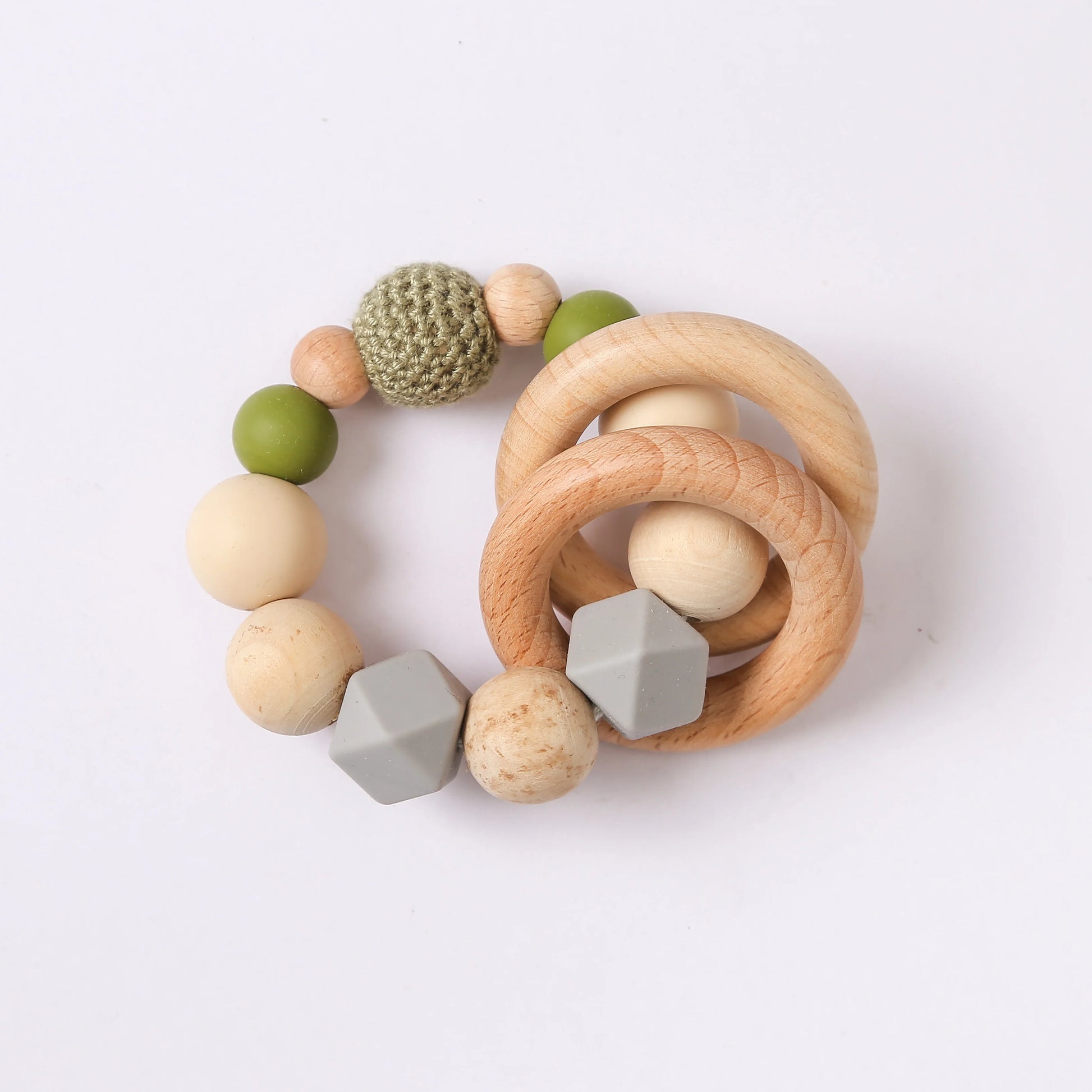 Maple Wooden Teether Rings 20PC – Safe DIY Baby Teething Toys