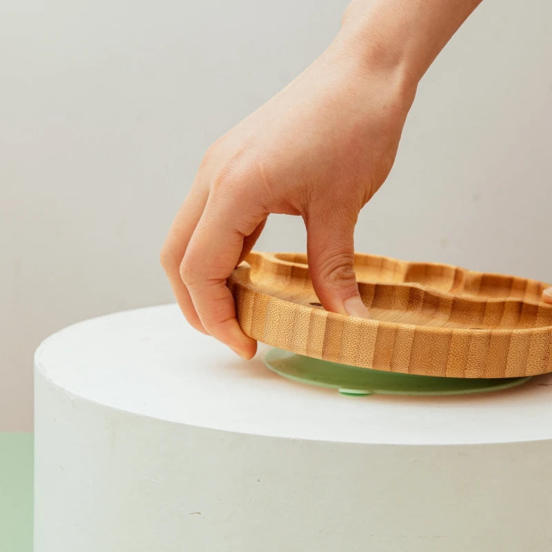 Bopoobo 5-Piece Bamboo Baby Tableware Set - BPA Free, Suction Plates, Eco-Friendly, Perfect for Weaning!