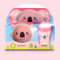 Bamboo Kids Dinnerware Set - Bowls, Plates & Utensils