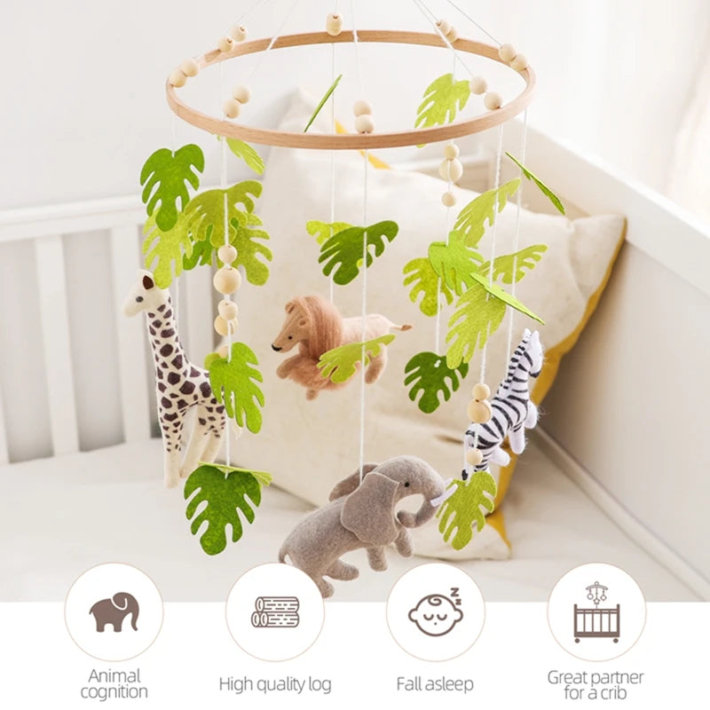 Baby Crib Mobile: Wooden Rattle, Forest Animal Toys | Shop Now