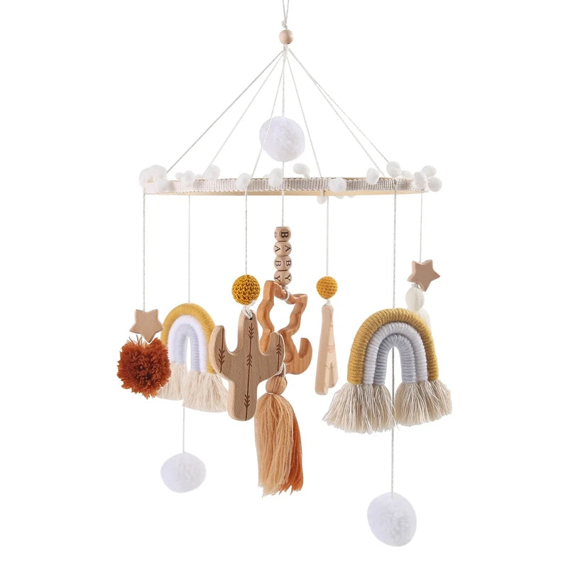 Custom Baby Mobile Rattle – Personalized Name, Musical Bed Bell Gift