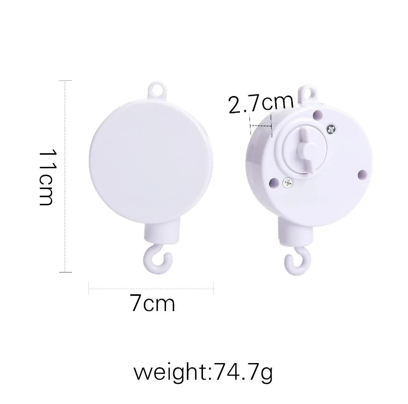 Baby Crib Mobile with Wooden Rabbit | Musical Bed Bell Toy