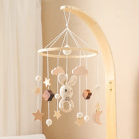 Baby Wooden Crib Mobile & Rattle Toy – Musical Bed Bell for Newborns