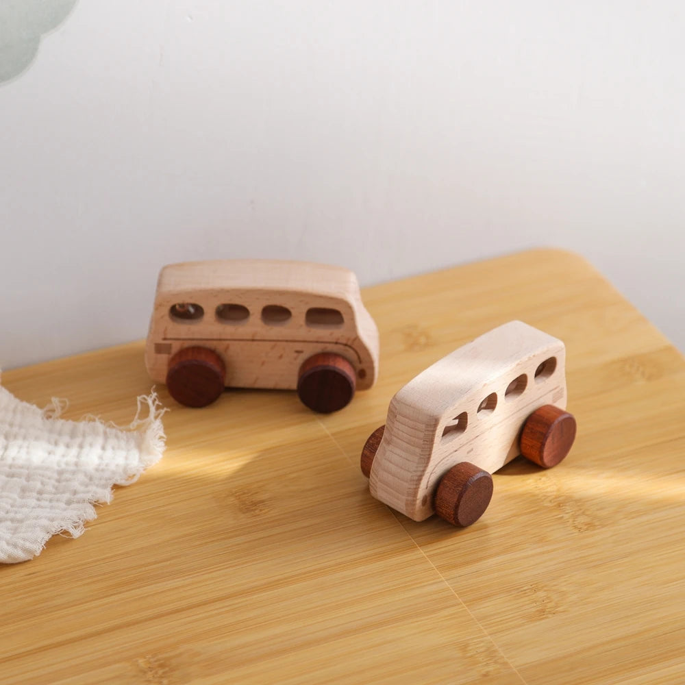 Wooden Montessori Toys: Plane, Bus, Boat & More!