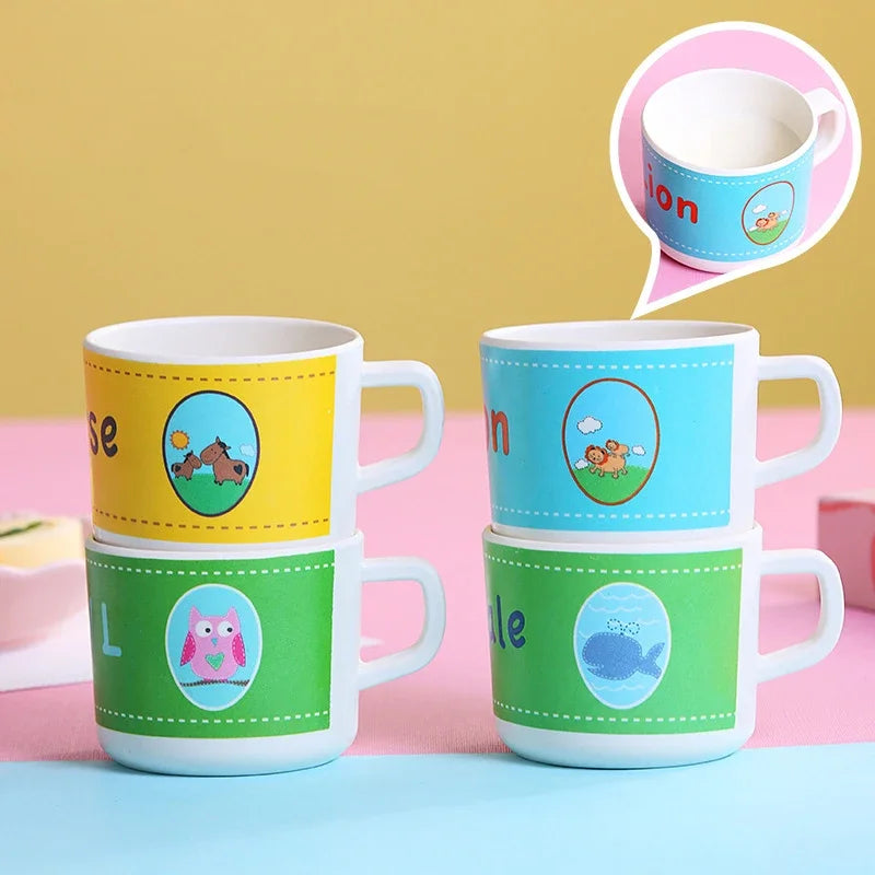 Bamboo Fiber Baby Plates – Fall-Proof Cartoon Kids Tableware
