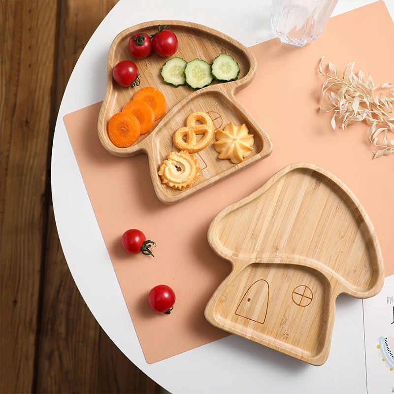 Bamboo Babies 4-Piece Cartoon Dinnerware Set for Safe Baby Feeding - Eco-Friendly, Latex-Free & Customizable