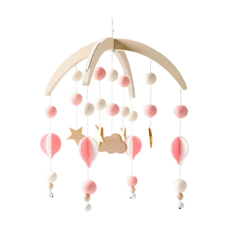 Baby Crib Mobile with Wooden Rabbit | Musical Bed Bell Toy