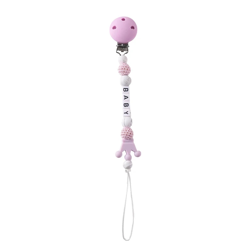 Wooden Personalized Baby Pacifier Clip – BPA Free, Teething Gift