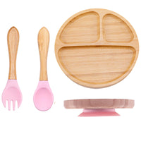 Bamboo Baby Feeding Set - Plates, Fork & Spoon | BPA Free