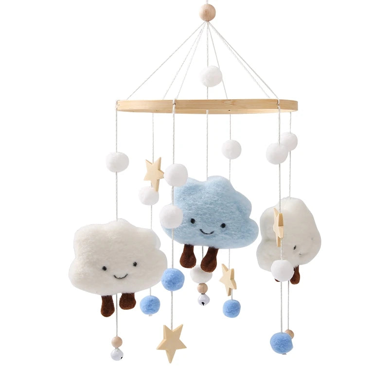 Baby Crib Mobile with Wooden Rabbit | Musical Bed Bell Toy