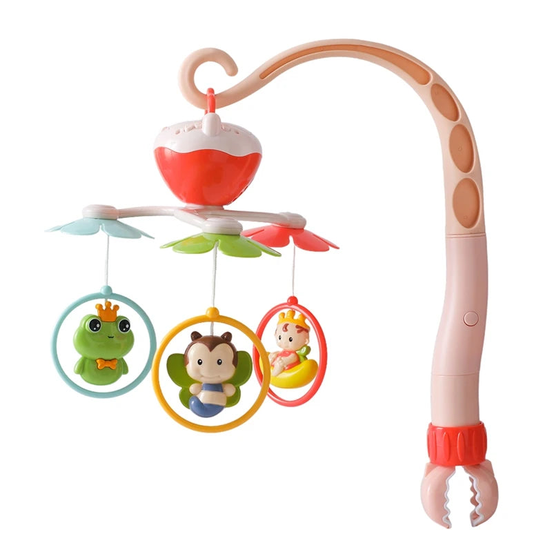 Wooden Baby Crib Mobile – Soft Felt Hot Air Balloon Bed Bell Toy