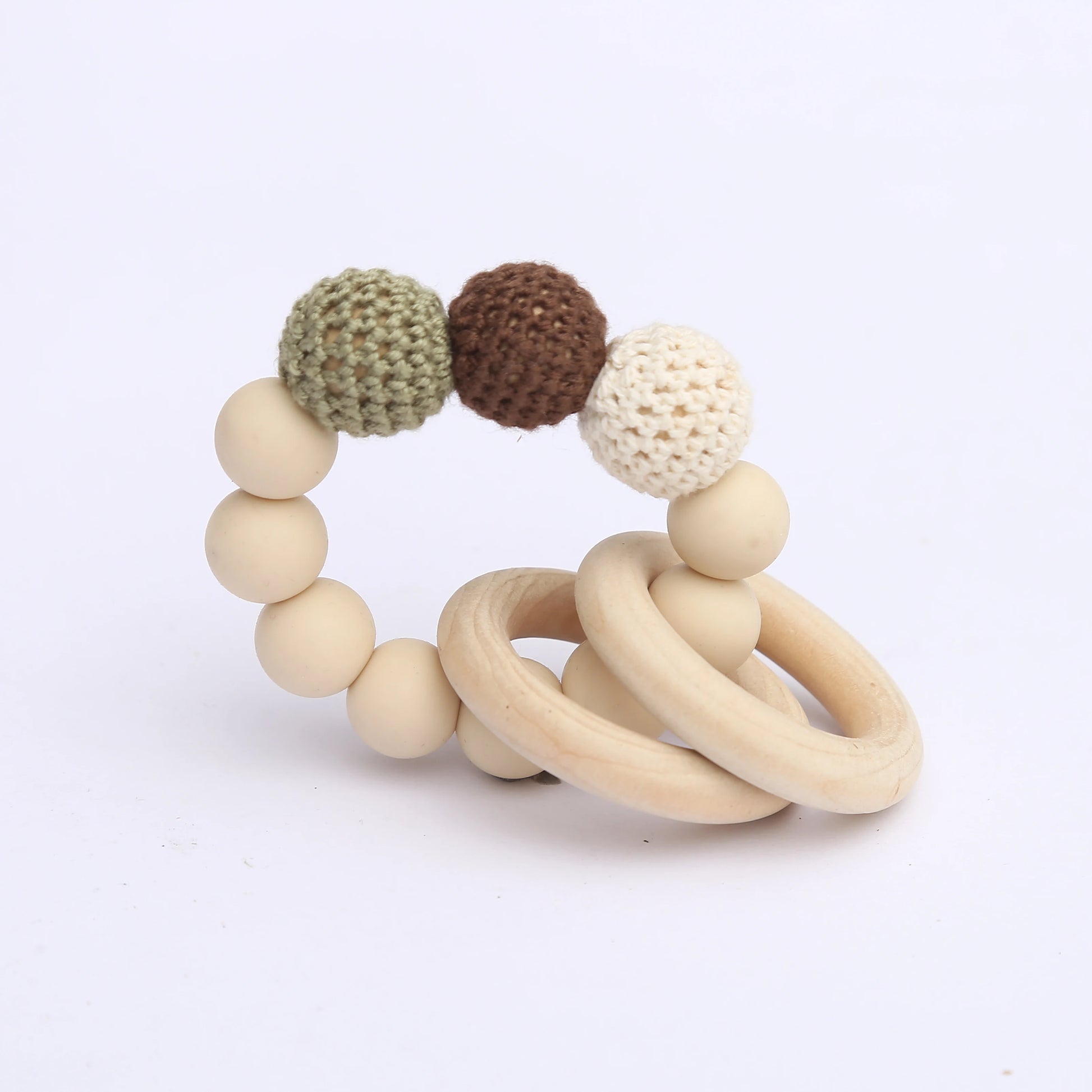 Maple Wooden Teether Rings 20PC – Safe DIY Baby Teething Toys