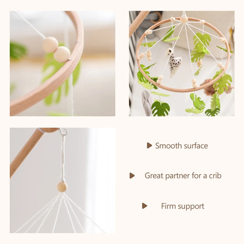 Baby Crib Mobile: Wooden Rattle, Forest Animal Toys | Shop Now