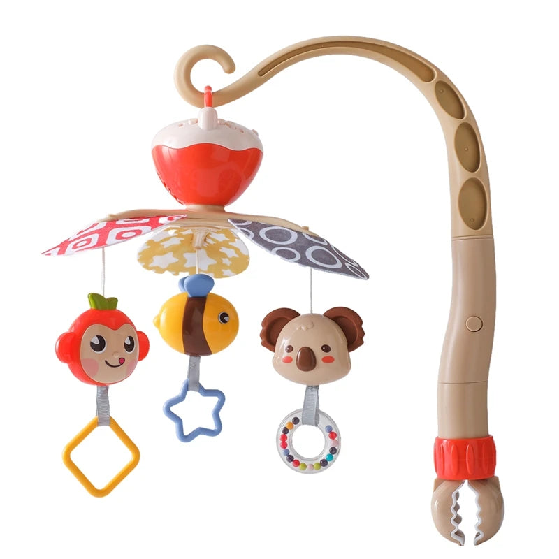 Wooden Baby Crib Mobile – Soft Felt Hot Air Balloon Bed Bell Toy