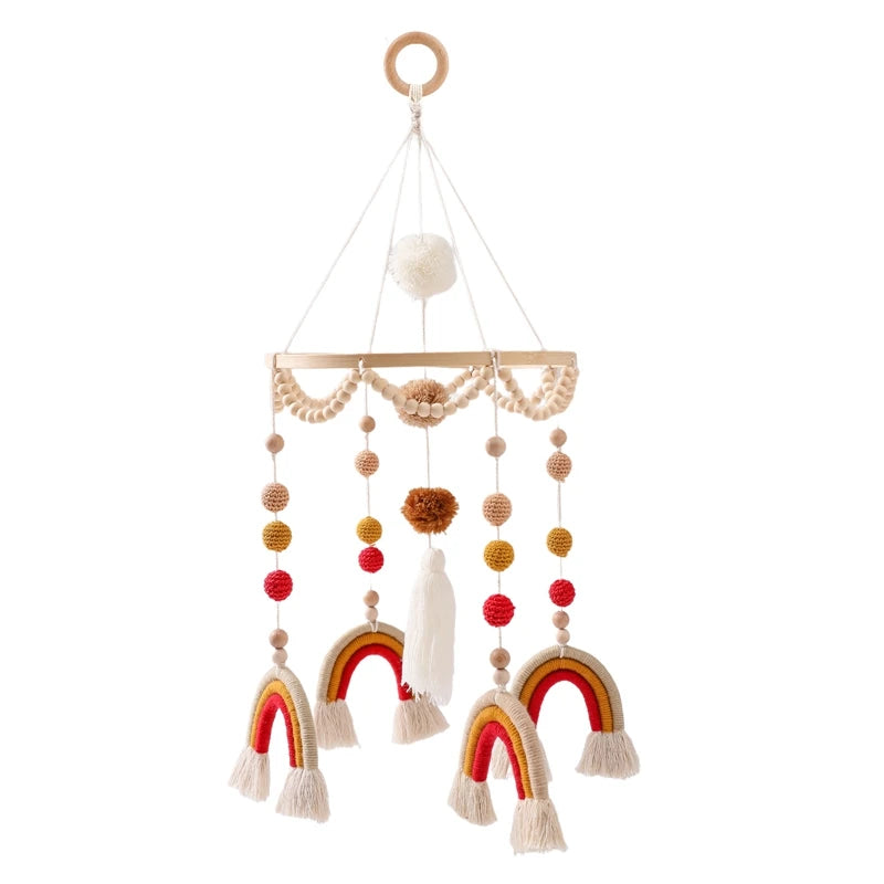 Baby Crib Mobile with Wooden Rabbit | Musical Bed Bell Toy
