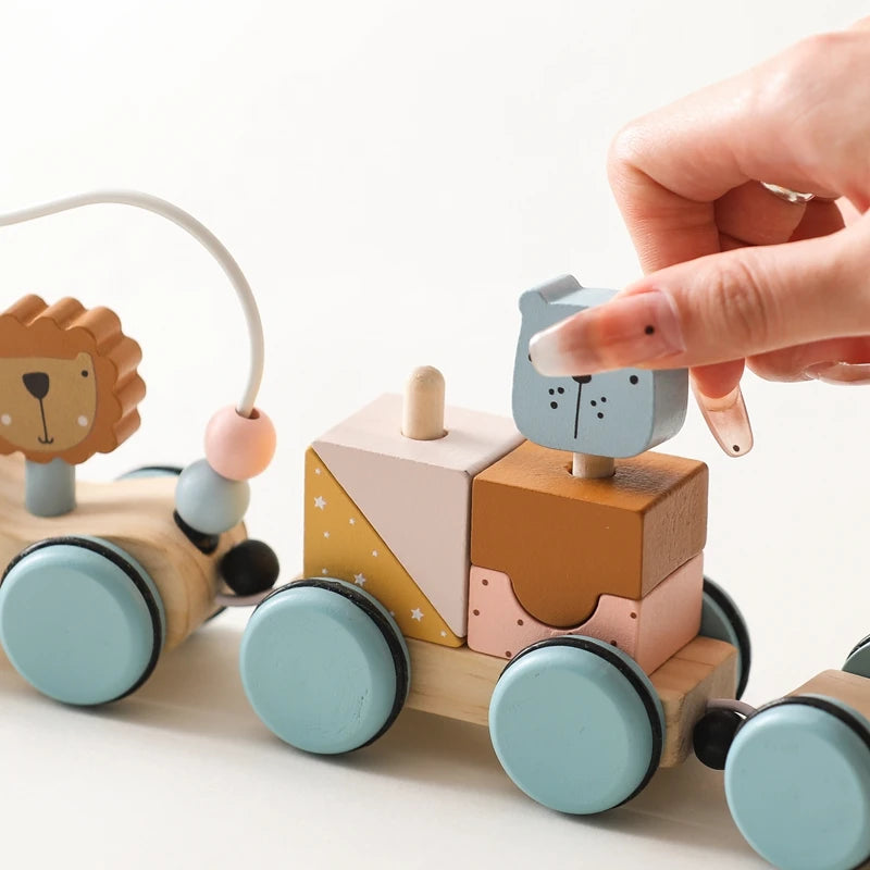 Wooden Hand Coordination Stacking Toy – Eco-Friendly Baby Gift
