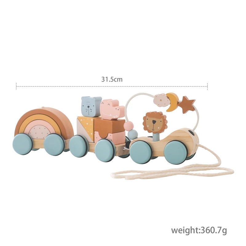 Wooden Hand Coordination Stacking Toy – Eco-Friendly Baby Gift