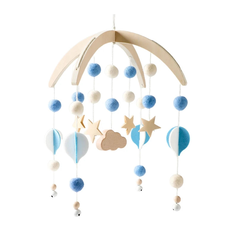Baby Crib Mobile with Wooden Rabbit | Musical Bed Bell Toy