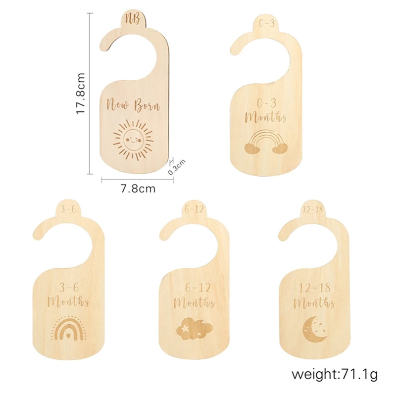 11-Piece Wooden Baby Closet Dividers - Milestone Organizers for Newborn Memories and Photos - Best in uk