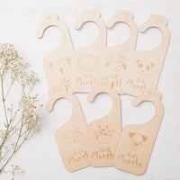 11-Piece Wooden Baby Closet Dividers - Milestone Organizers for Newborn Memories and Photos - Best in uk