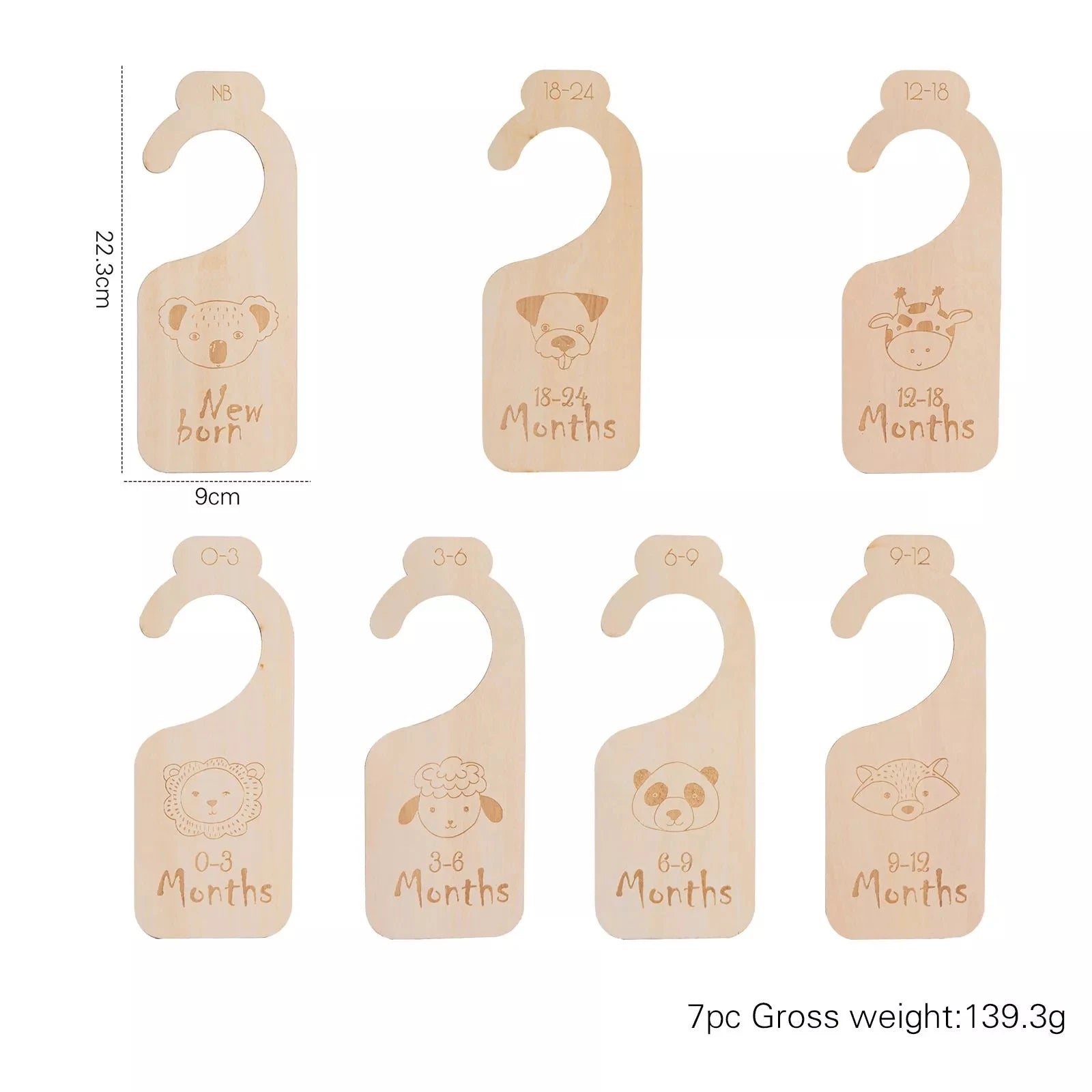 11-Piece Wooden Baby Closet Dividers - Milestone Organizers for Newborn Memories and Photos - Best in uk