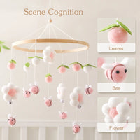Baby Crib Mobile with Wooden Bee - Rattle Toy for Infants - Best in uk
