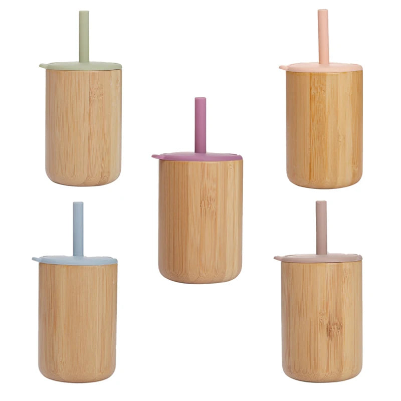 Bamboo Sippy Cup with removeable food grade silicone straw - Best in uk