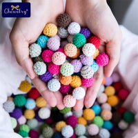 16mm Wooden Crochet Teething Beads – 10pcs Baby DIY Pacifier Chain