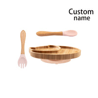 Custom Baby Feeding Set - Bamboo Bowl, Spoon & Fork