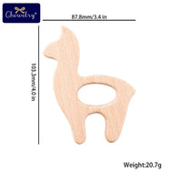 Wooden Teether Animal Set – Natural Beech Baby Teething Toys