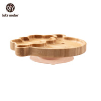 Safe Baby Dinnerware Set - Wooden & Silicone Feeding Plates