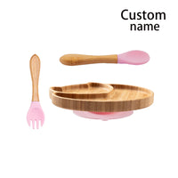 Custom Baby Feeding Set - Bamboo Bowl, Spoon & Fork