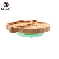 Safe Baby Dinnerware Set - Wooden & Silicone Feeding Plates