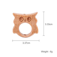 Beech Wooden Baby Teether Beads – 10pcs Rodent DIY Necklace Set
