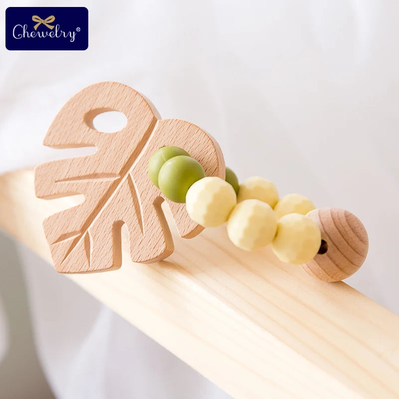 Wooden Teether Animal Set – Natural Beech Baby Teething Toys