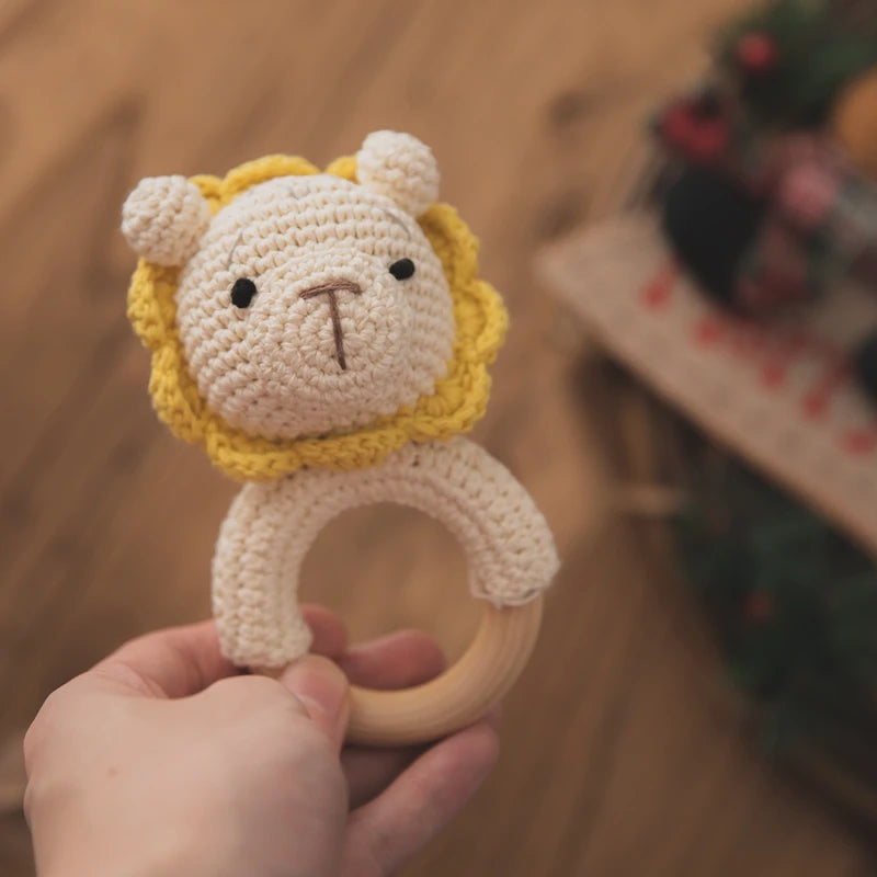 Baby Rattle Teether Toys - Crochet Animal Rattle | Newborn Gift