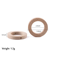 Maple Wooden Teether Rings 20PC – Safe DIY Baby Teething Toys