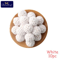 16mm Wooden Crochet Teething Beads – 10pcs Baby DIY Pacifier Chain