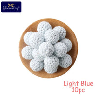 16mm Wooden Crochet Teething Beads – 10pcs Baby DIY Pacifier Chain