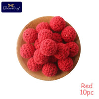 16mm Wooden Crochet Teething Beads – 10pcs Baby DIY Pacifier Chain