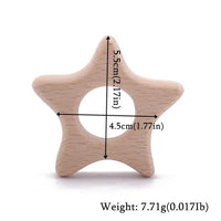 Wooden Teether Animal Set – Natural Beech Baby Teething Toys
