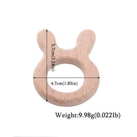 Wooden Teether Animal Set – Natural Beech Baby Teething Toys